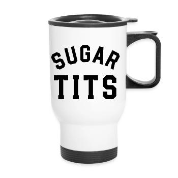 Sugar Tits - Thermal mug with handle - white - Front