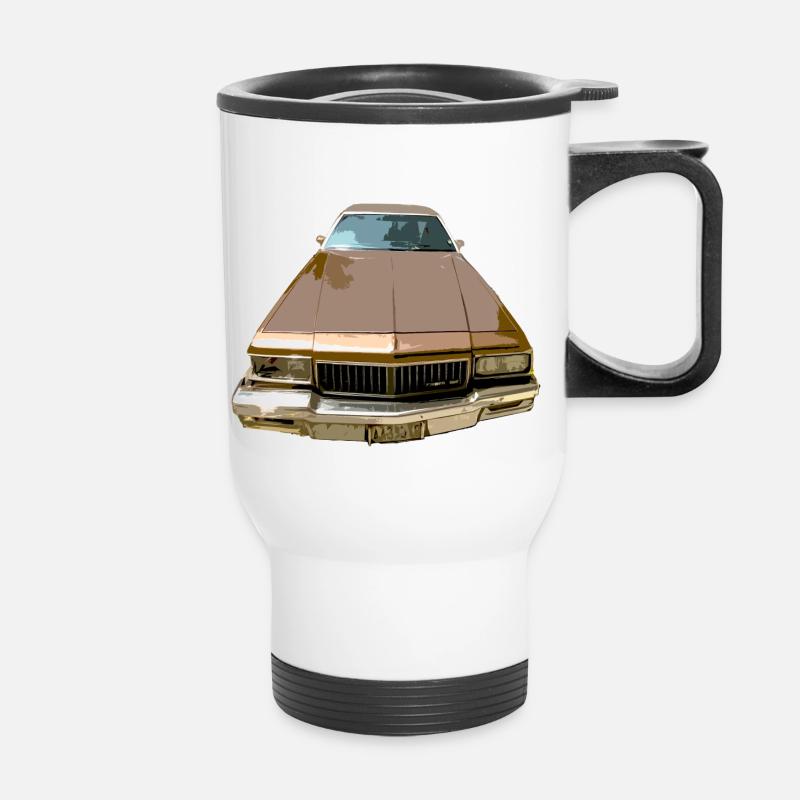 old car car USA - Thermal mug with handle - white