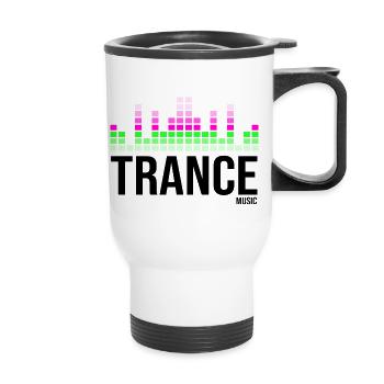 Trance music quote - Thermal mug with handle - white - Front