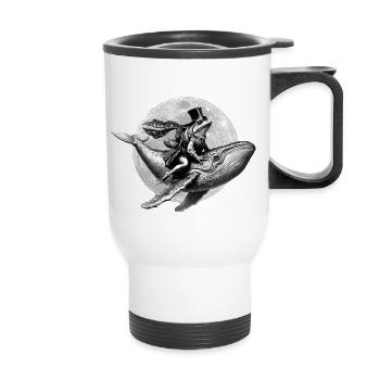 True Moon Love - Grenouille sur baleine - Tasse isotherme avec poignée - blanc - Devant