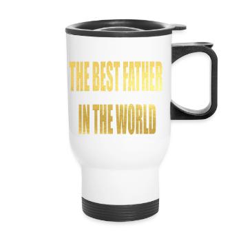 DER BESTE PAPA DER WELT - Thermobecher mit Tragegriff - Weiß - Vorne