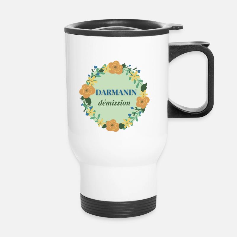 Darmanin resigns - Thermal mug with handle - white