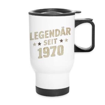 Légendaire depuis 1970 - Tasse isotherme avec poignée - blanc - Devant