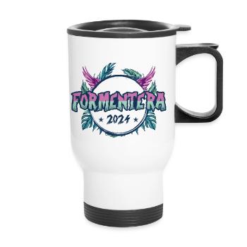 Jours fériés Formentera 2024 - Tasse isotherme avec poignée - blanc - Devant