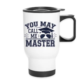 Funny statement for academics - Thermal mug with handle - white - Front