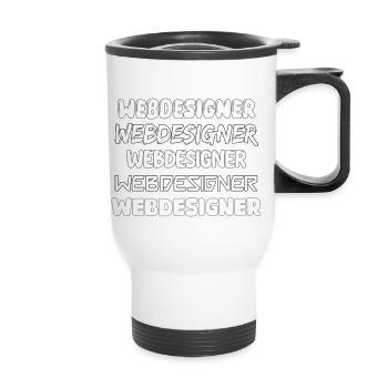 Web designer as a job - Thermal mug with handle - white - Front