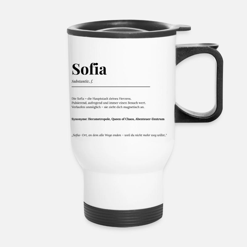 Sofia - Thermobecher mit Tragegriff - Weiß