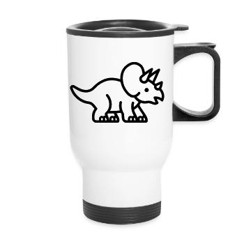 triceratops - Thermal mug with handle - white - Front
