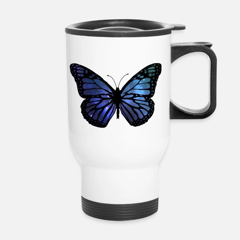 Butterfly - Thermobecher mit Tragegriff - Weiß