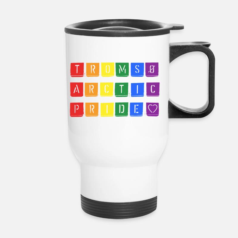 Tromsø Arctic Pride - Thermal mug with handle - white