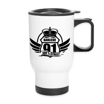 COMMUTER 91 - Thermal mug with handle - white - Front