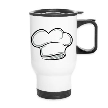 Conception de tatouage pour le chapeau du Chef exé - Tasse isotherme avec poignée - blanc - Devant