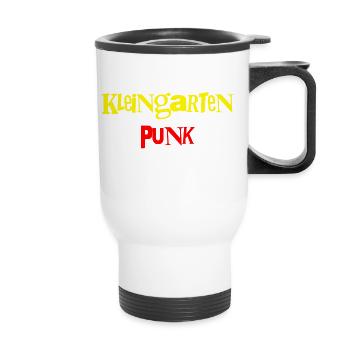 kleingarten punk - Thermobecher mit Tragegriff - Weiß - Vorne