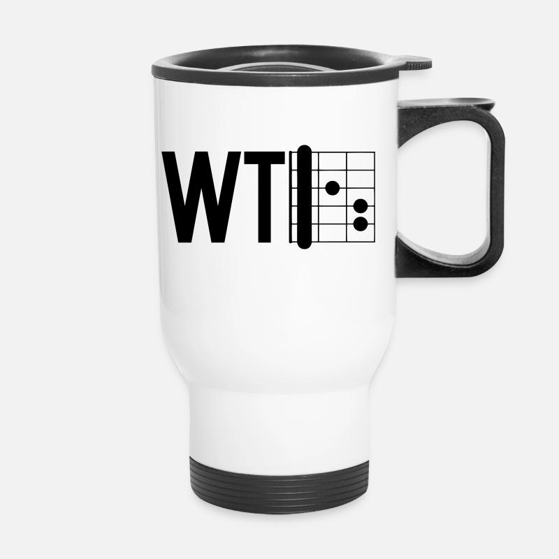 WTF - F chord guitar humor - Thermal mug with handle - white