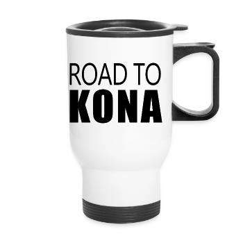 ROUTE VERS KONA DESIGN TRIATHLON HAWAII SWIM BIKE RUN - Tasse isotherme avec poignée - blanc - Devant