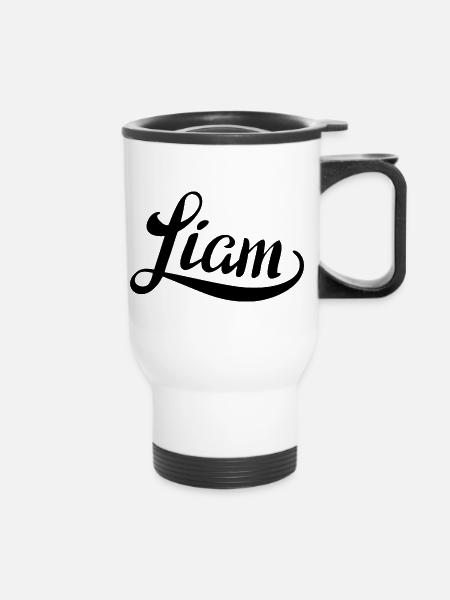 Name Liam - Thermobecher mit Tragegriff - Weiß