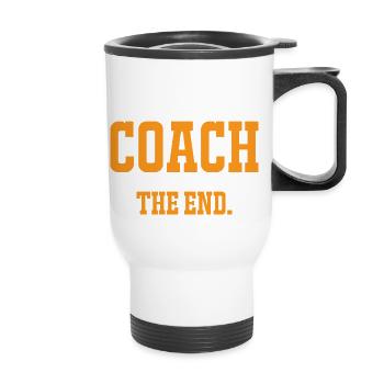 Trainers are always right - Thermal mug with handle - white - Front