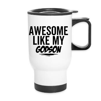 Génial comme mon filleul - Tasse isotherme avec poignée - blanc - Devant