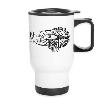 Betta Fish Besitzer Tropical Fish - Thermobecher mit Tragegriff - Weiß - Vorne