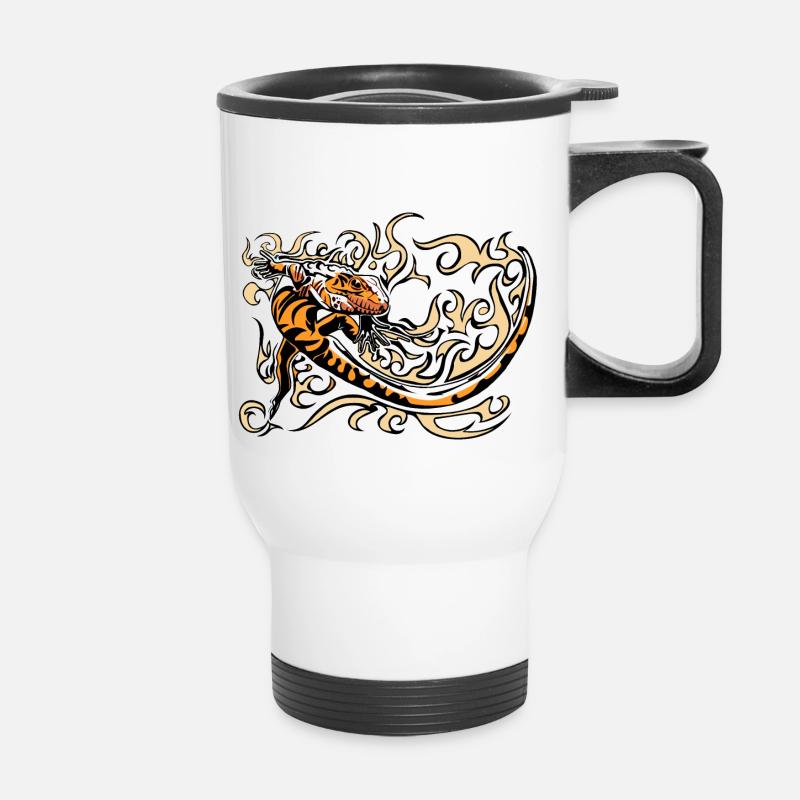 Little caiman - Thermal mug with handle - white