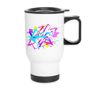 Splash of colors - Thermal mug with handle - white - Front