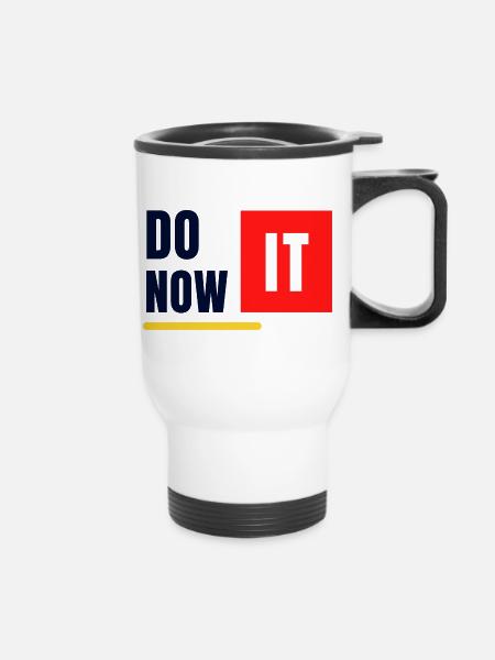 DO IT NOW - Thermobecher mit Tragegriff - Weiß