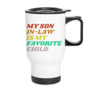 Mon gendre - Tasse isotherme avec poignée - blanc - Devant