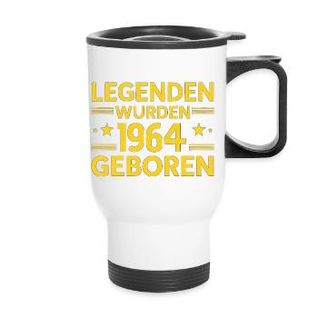 Legends were born in 1964 - Thermal mug with handle - white - Front
