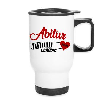 Abitur 2026 Heart Design Shirt - Thermal mug with handle - white - Front