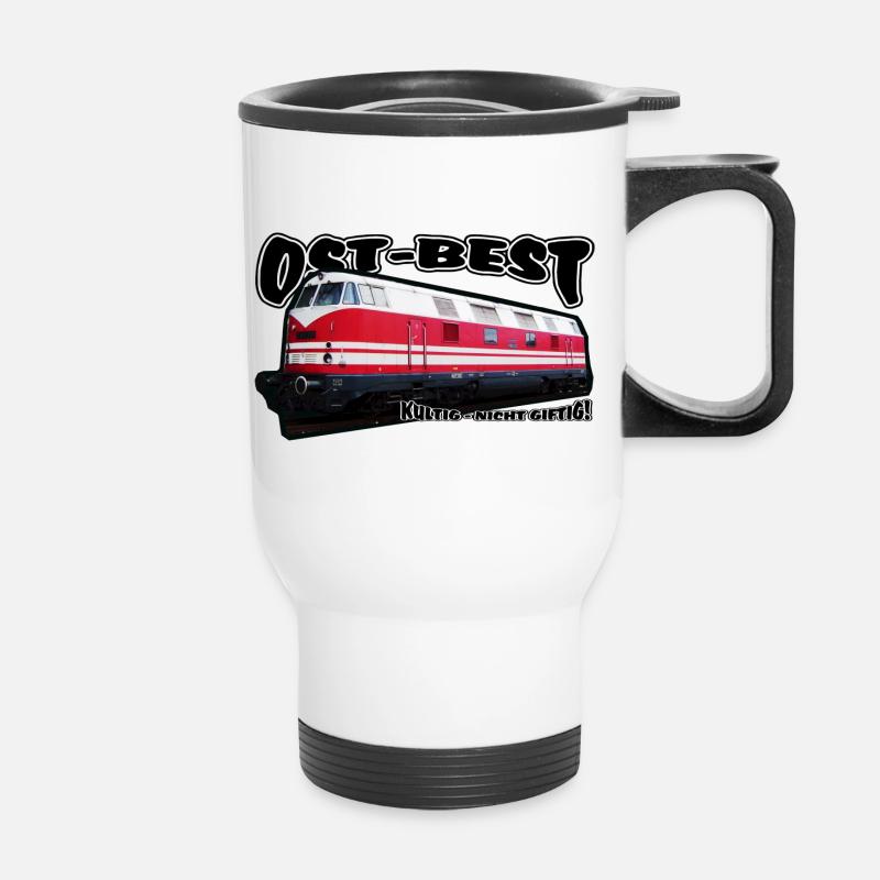 DDR Diesellok V180 Deutsc - Thermobecher mit Tragegriff - Weiß