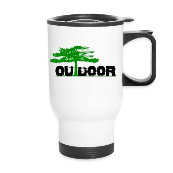 Outdoor Baum - Thermobecher mit Tragegriff - Weiß - Vorne