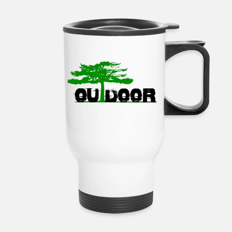 Outdoor Baum - Thermobecher mit Tragegriff - Weiß