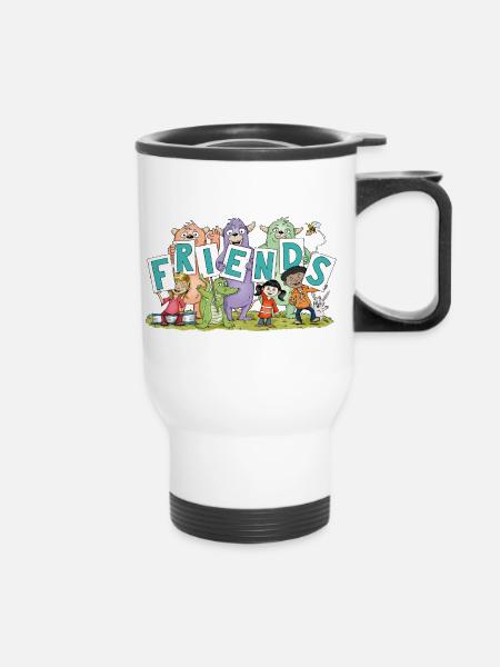 friends - Thermobecher mit Tragegriff - Weiß