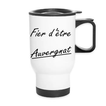 Fier d'être auvergnat - Thermal mug with handle - white - Front