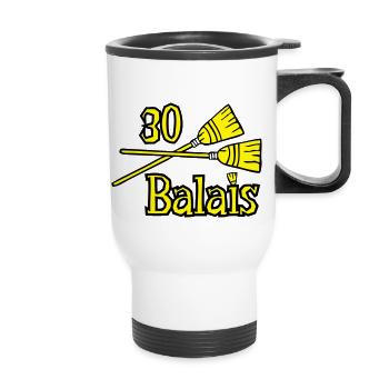 30 brooms anniversary - Thermal mug with handle - white - Front