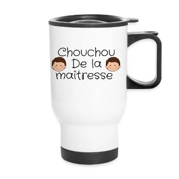 Chouchou de la maîtresse - Tasse isotherme avec poignée - blanc - Devant
