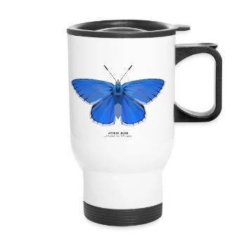 Adonis Blue - Thermal mug with handle - white - Front