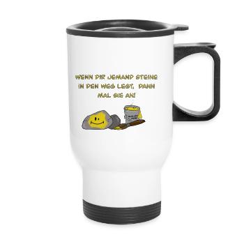 Stones - Thermal mug with handle - white - Front