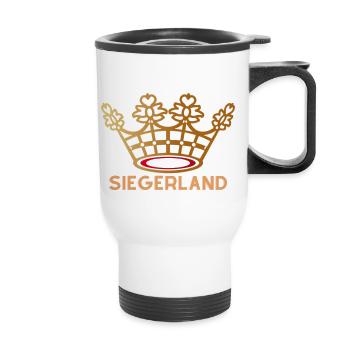SIEGERLAND - Das Siegen-Design - Thermobecher mit Tragegriff - Weiß - Vorne