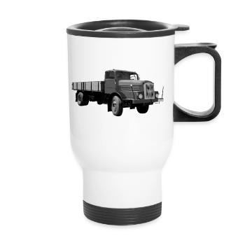 H6 Truck IFA Werdau DDR Oldtimer Ostalgie - Tasse isotherme avec poignée - blanc - Devant