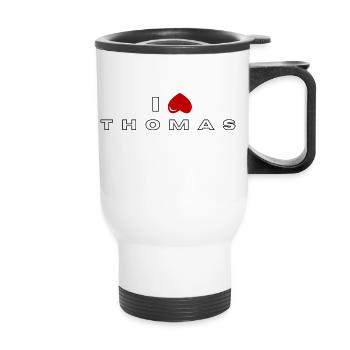 Je déteste Thomas - Tasse isotherme avec poignée - blanc - Devant