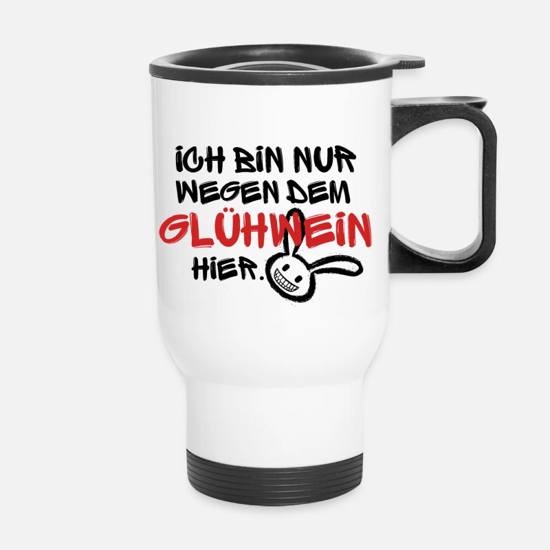 Der Glühweinhase (1) - Thermobecher mit Tragegriff - Weiß