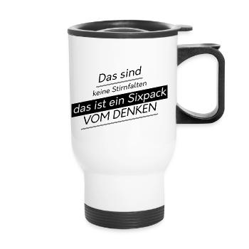 witzige geschenkidee - Thermobecher mit Tragegriff - Weiß - Vorne