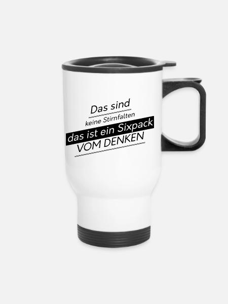 witzige geschenkidee - Thermobecher mit Tragegriff - Weiß