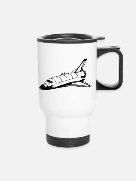 Space Shuttle - Thermobecher mit Tragegriff - Weiß