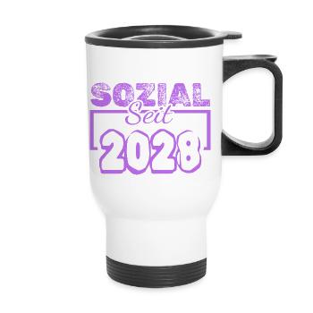 Travailleur social 2028 - Tasse isotherme avec poignée - blanc - Devant