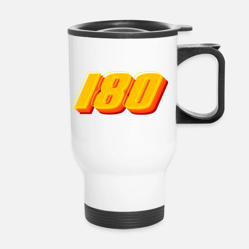 Dart,Darts,180 Retro Darts - Thermal mug with handle - white