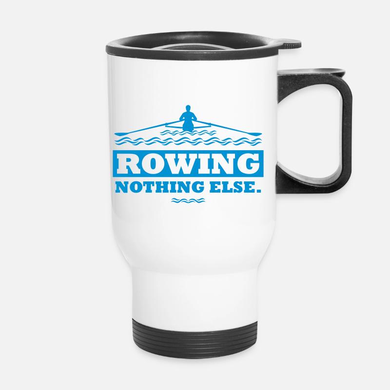 rowing nothing else Rudern Skull Boot Skiff - Thermobecher mit Tragegriff - Weiß