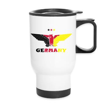 Deutschland Adler Germany colored - Thermobecher mit Tragegriff - Weiß - Vorne