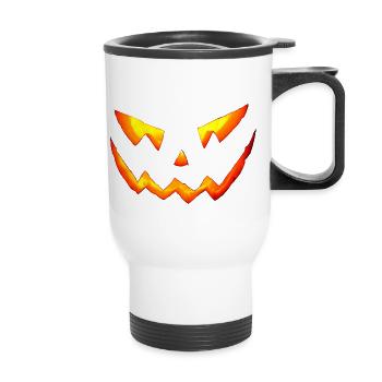 des halloween horror - Thermobecher mit Tragegriff - Weiß - Vorne